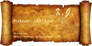 Kutner Júlia névjegykártya